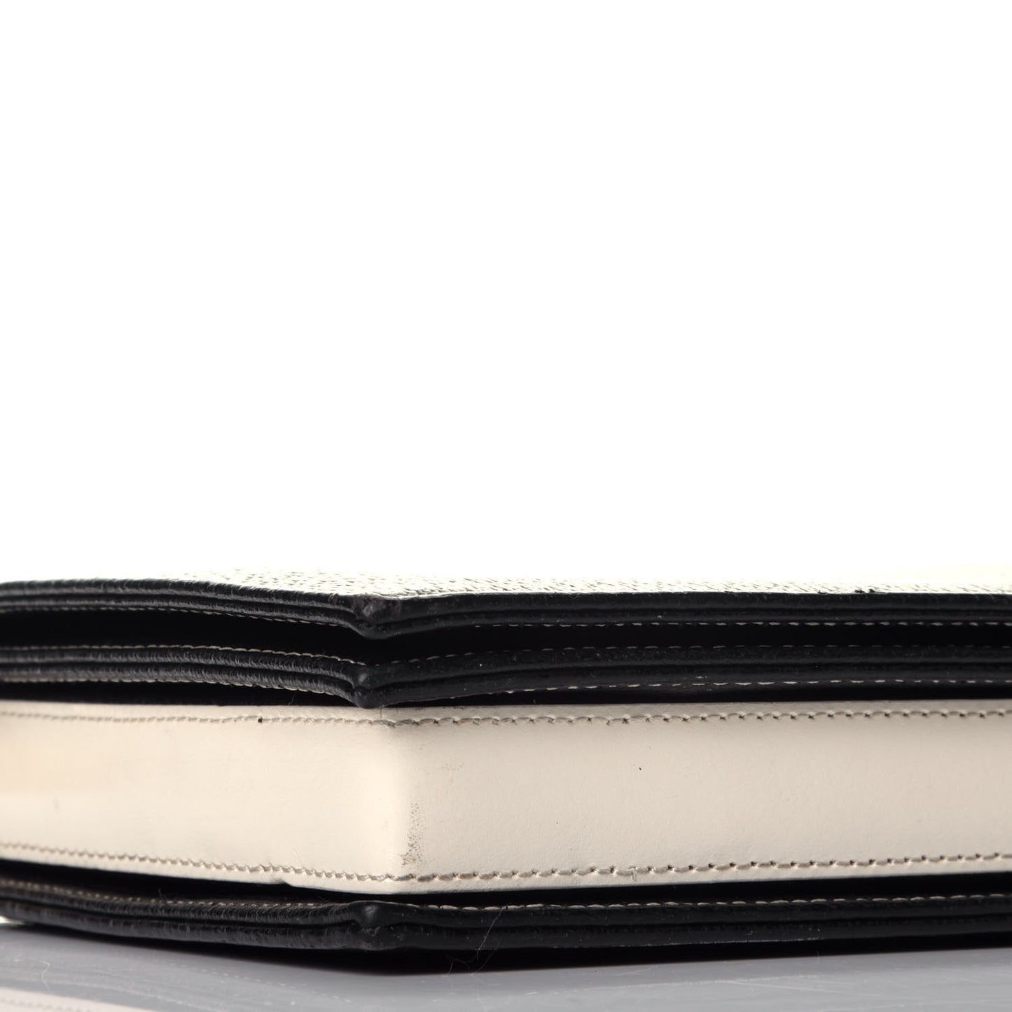 Calfskin Shoulder Bag Black White