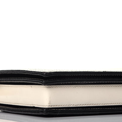 Fendi Calfskin Shoulder Bag Black White 7 of 9