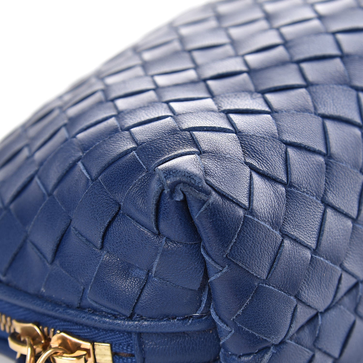 Bottega Veneta Nappa Intrecciato Cosmetic Case Cobalt 12 of 16