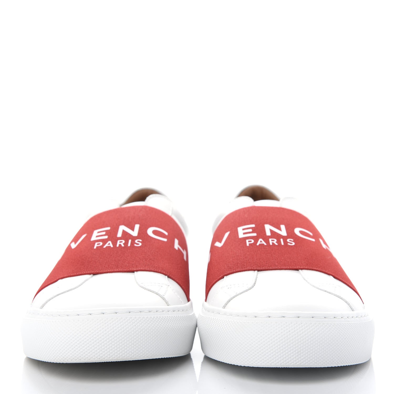 Givenchy Calfskin Band Logo Urban Street Sneakers 39 White Red 2 of 11