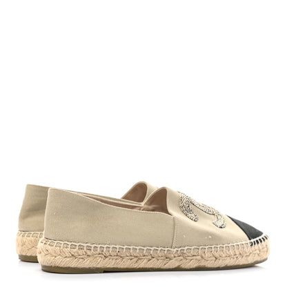 Chanel Canvas Grosgrain CC Espadrilles 38 Light Green Black 4 of 11