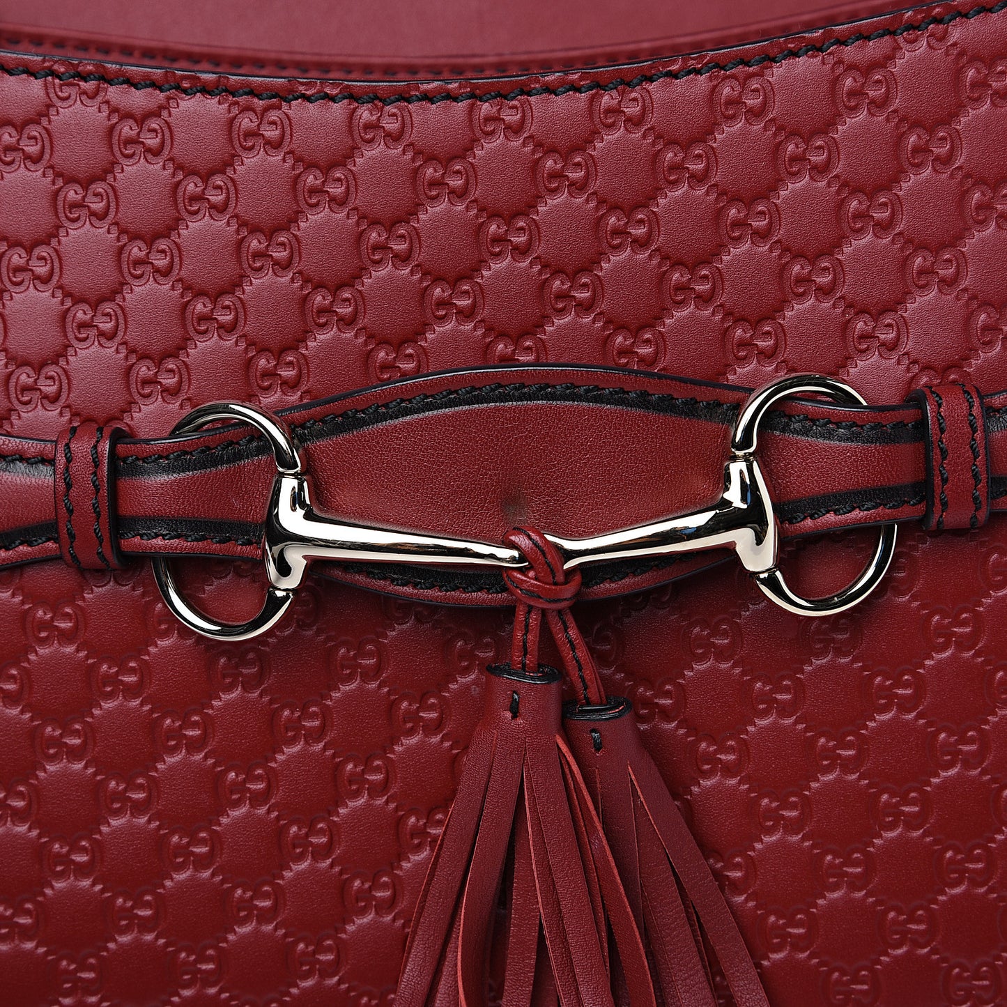 Microguccissima Medium Emily Chain Shoulder Bag Red