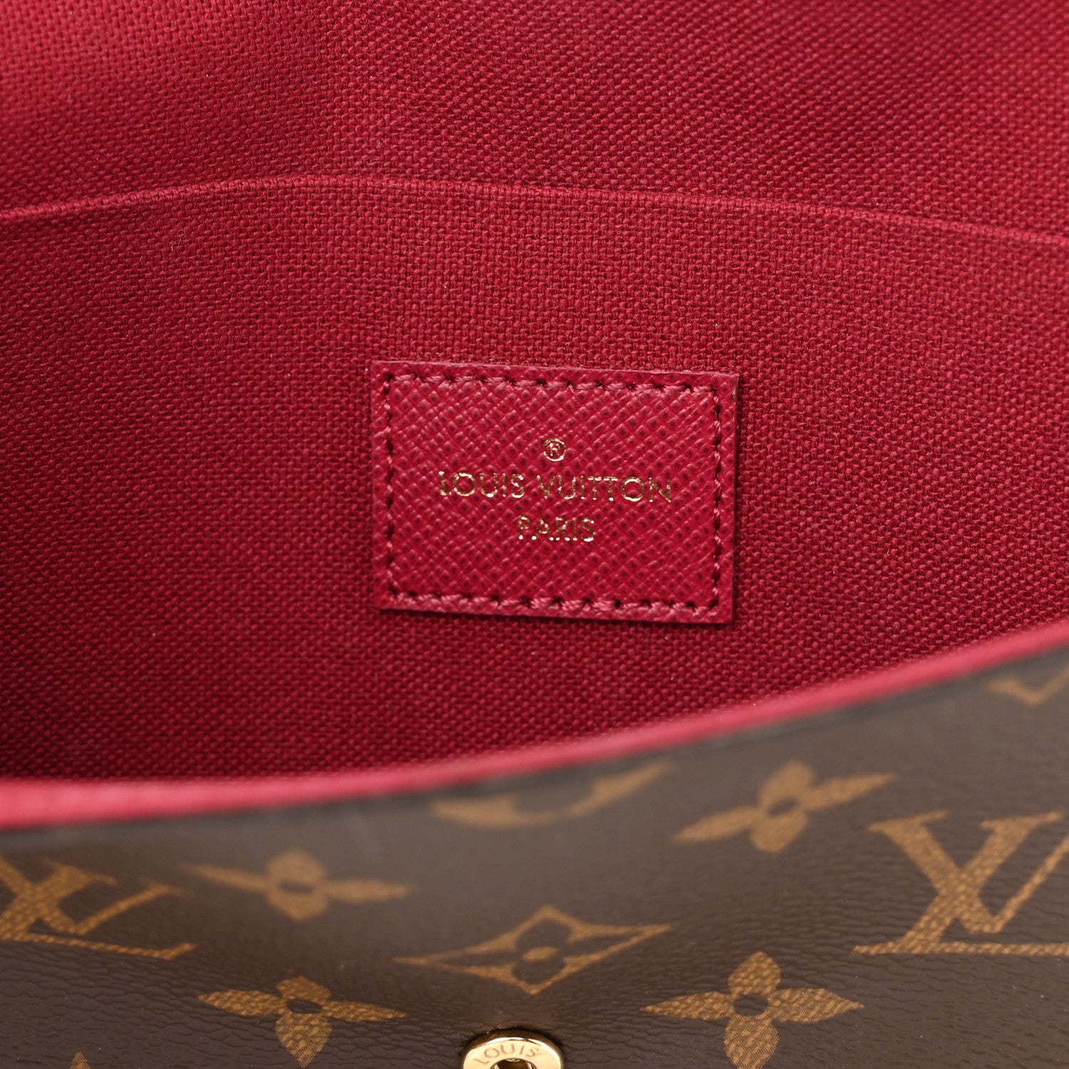 Louis Vuitton Monogram Pochette Felicie Chain Wallet Fuchsia 7 of 12