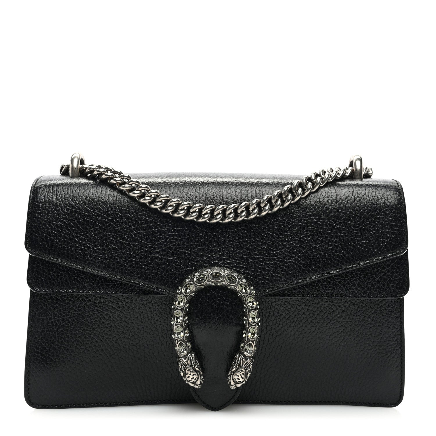 Gucci Pebbled Calfskin Small Dionysus Shoulder Bag Black 1 of 12