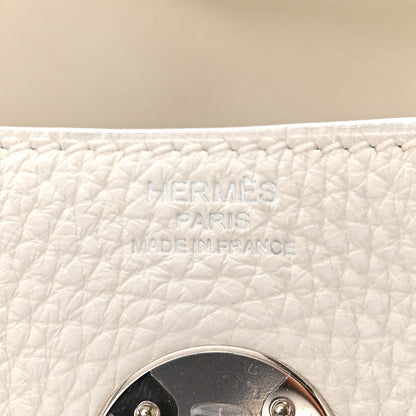 Hermes Taurillon Clemence Lindy 30 White 6 of 12