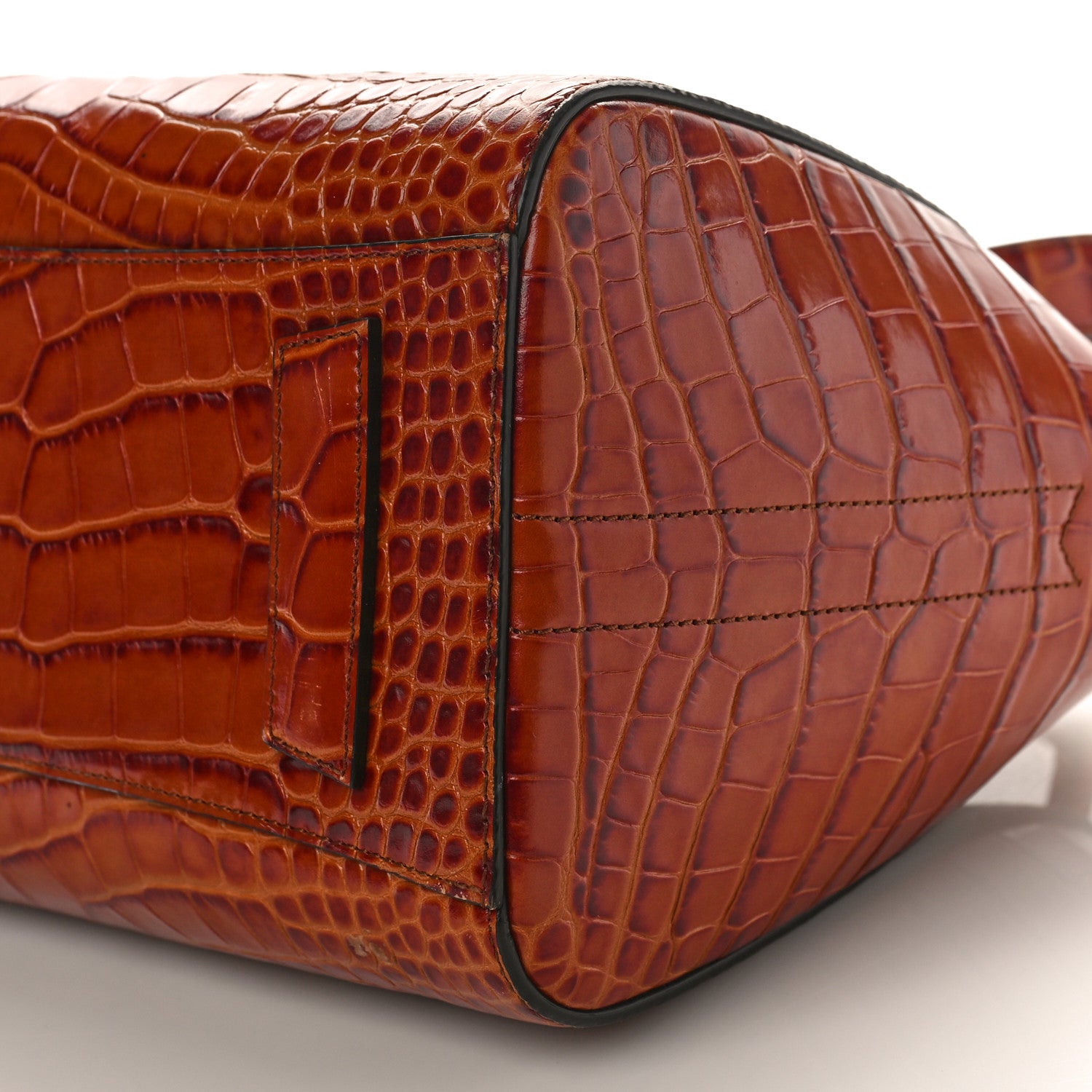 Givenchy Calfskin Crocodile Embossed Small Antigona Cognac 8 of 8