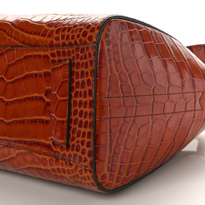 Givenchy Calfskin Crocodile Embossed Small Antigona Cognac 8 of 8