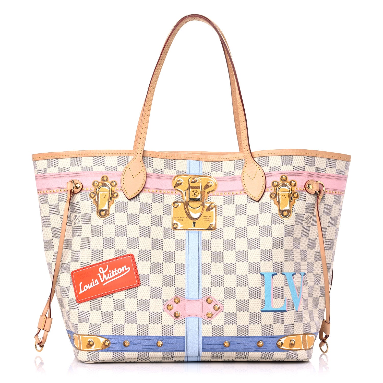 Louis Vuitton Damier Azur Summer Trunks Neo Neverfull MM 3 of 10