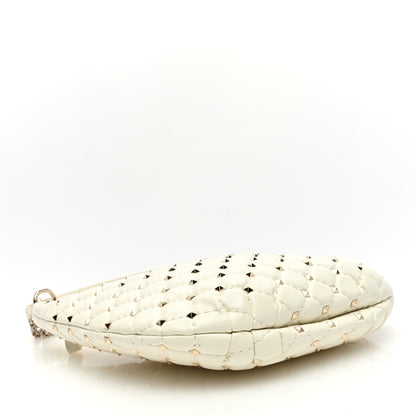 Valentino Garavani Nappa Small Rockstud Spike Hobo Ivory 4 of 10