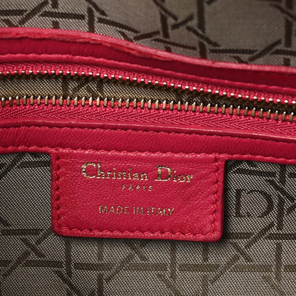 Christian Dior Lambskin Cannage Large Lady Dior Pink 6 of 10