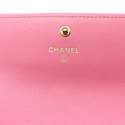 Chanel Lambskin Quilted Large Boy Gusset Flap Wallet Pink 6 of 12