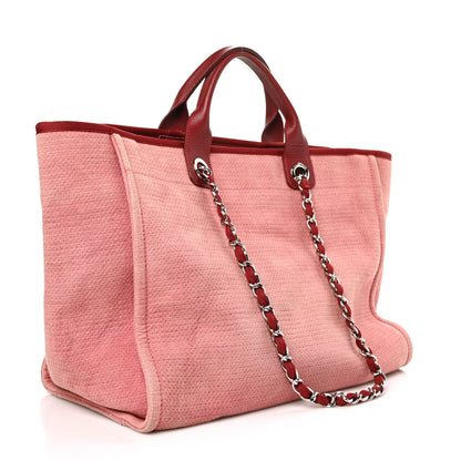 Chanel Canvas Medium Deauville Tote Red 2 of 8