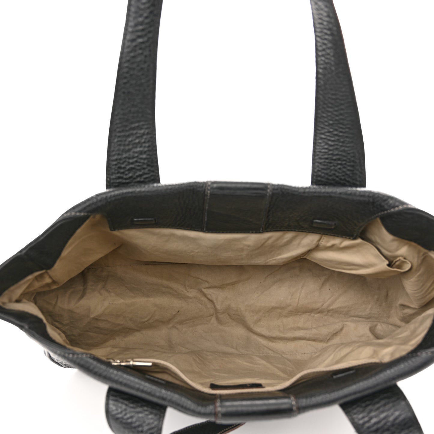 Textured Calfskin Tote Black
