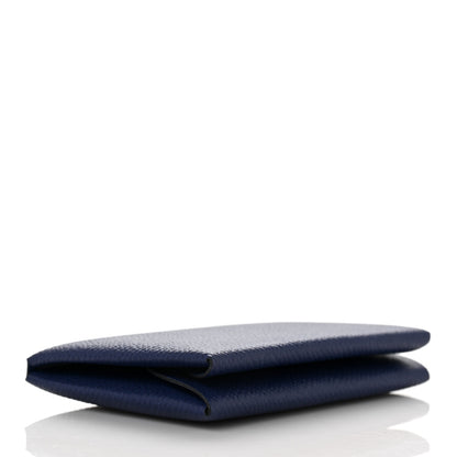 Hermes Epsom Verso Calvi Duo Card Case Bleu Saphir Bleu France 4 of 9