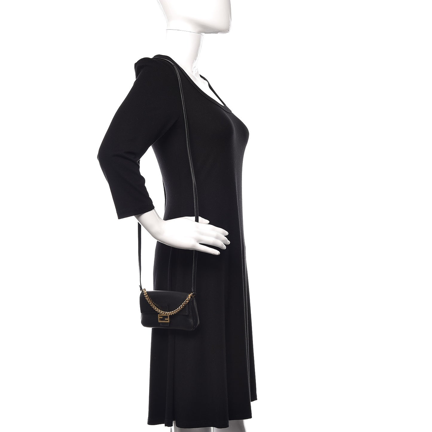 Shiny Nappa Micro Baguette Black