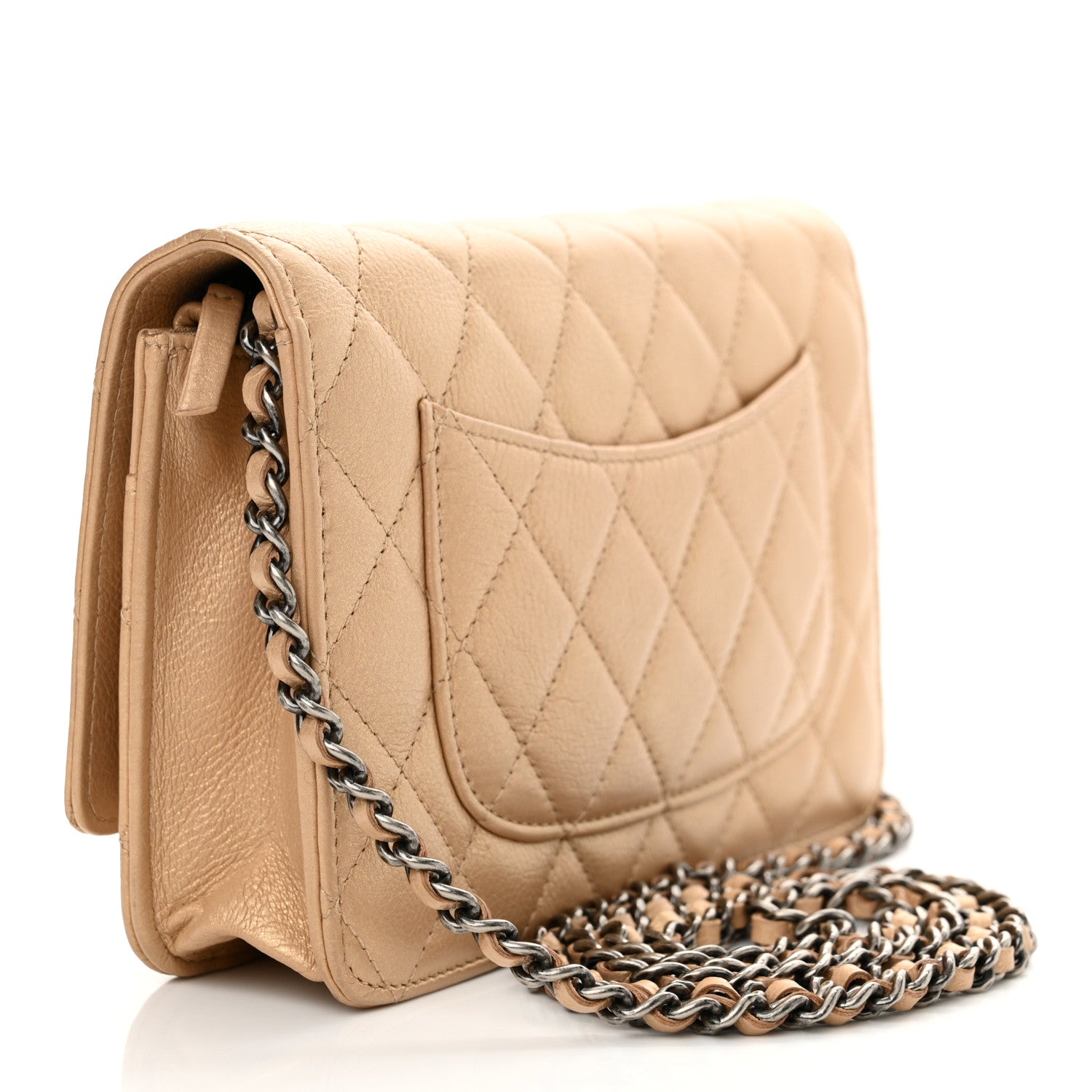 Chanel Aged Calfskin Lucky Charms Casino 2.55 Reissue Wallet on Chain WOC Beige 3 of 13