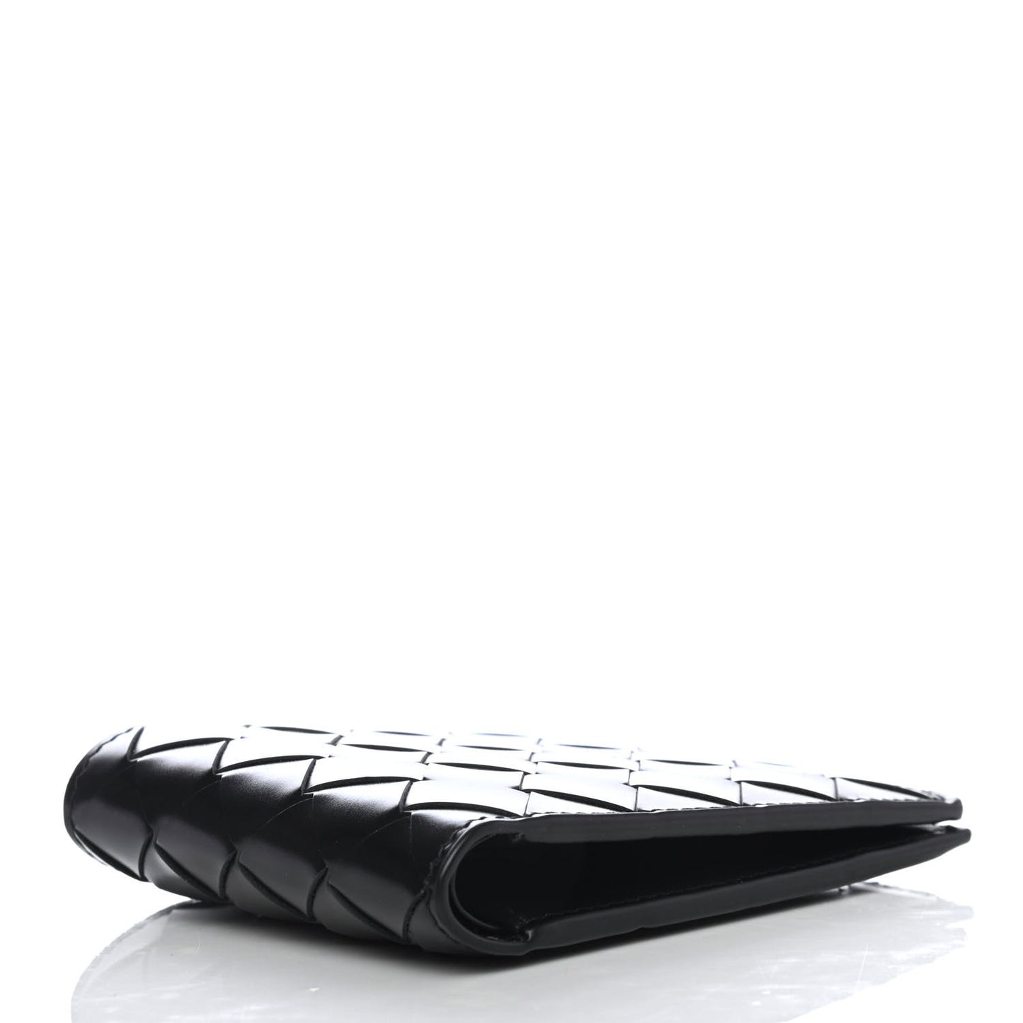 Nappa Maxi Intrecciato Bi-Fold Wallet Black