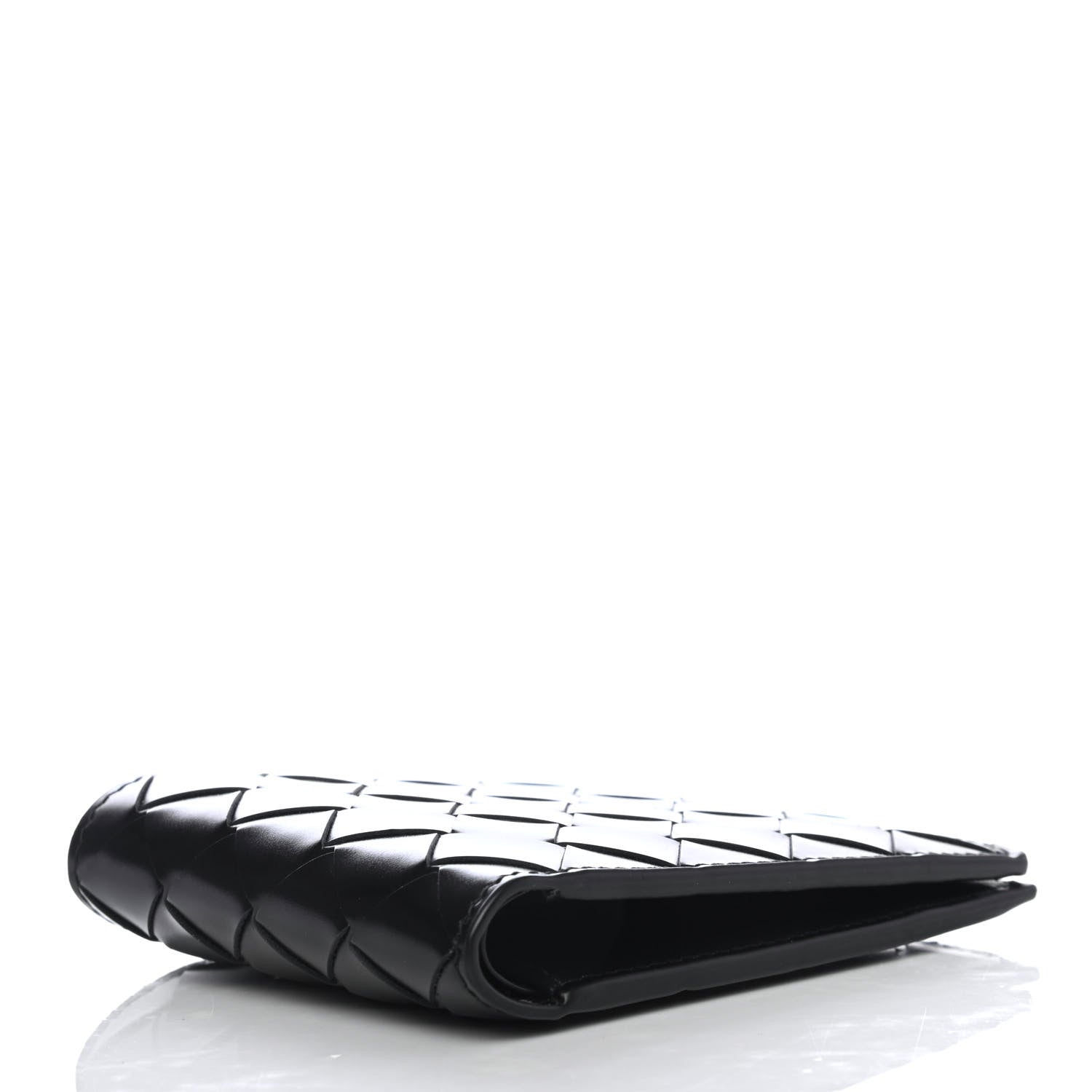 Bottega Veneta Nappa Maxi Intrecciato Bi-Fold Wallet Black 3 of 4
