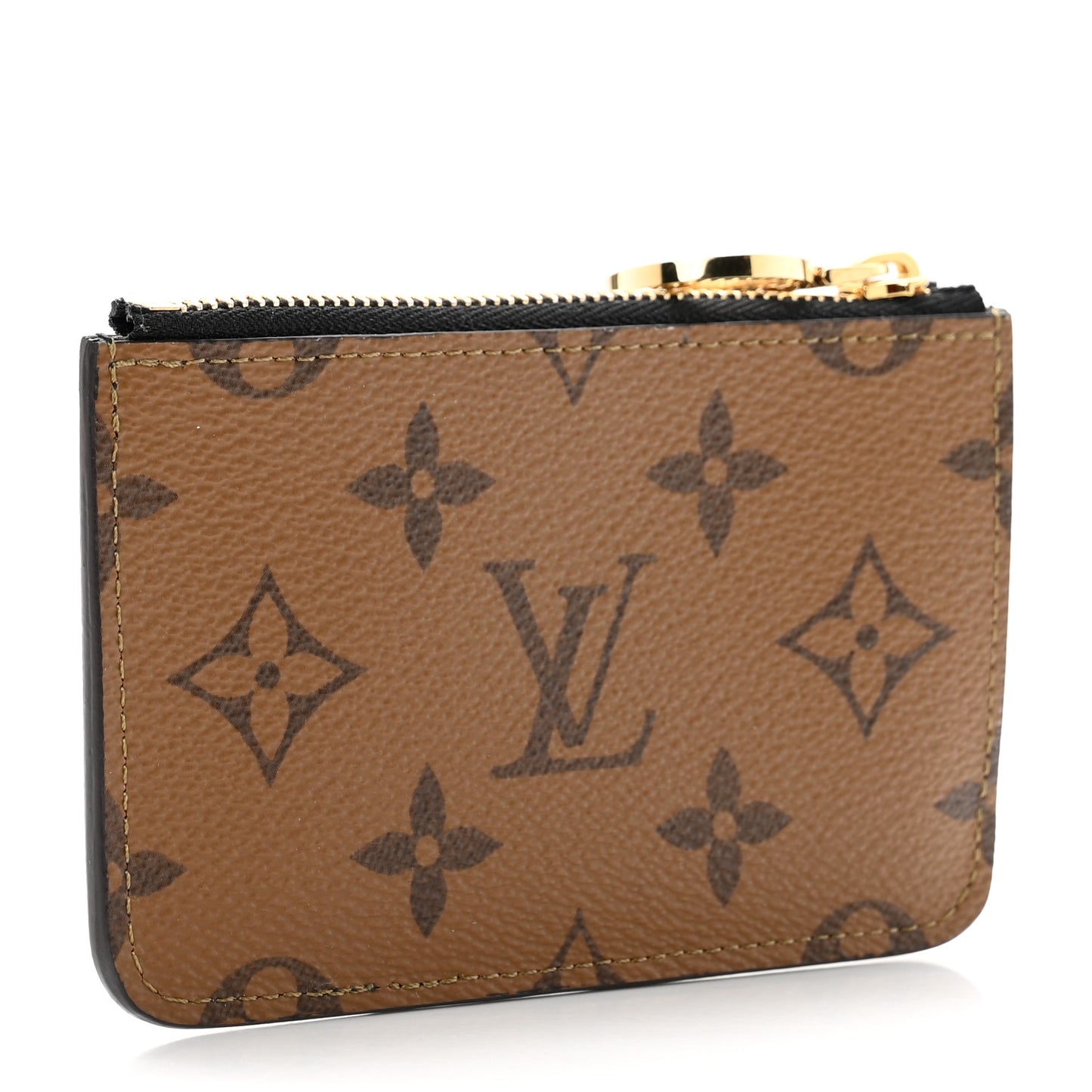 Reverse Monogram Zipped Romy Card Holder