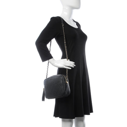 Chanel Caviar Quilted Medium Coco Tassel Camera Case Black 2 of 7