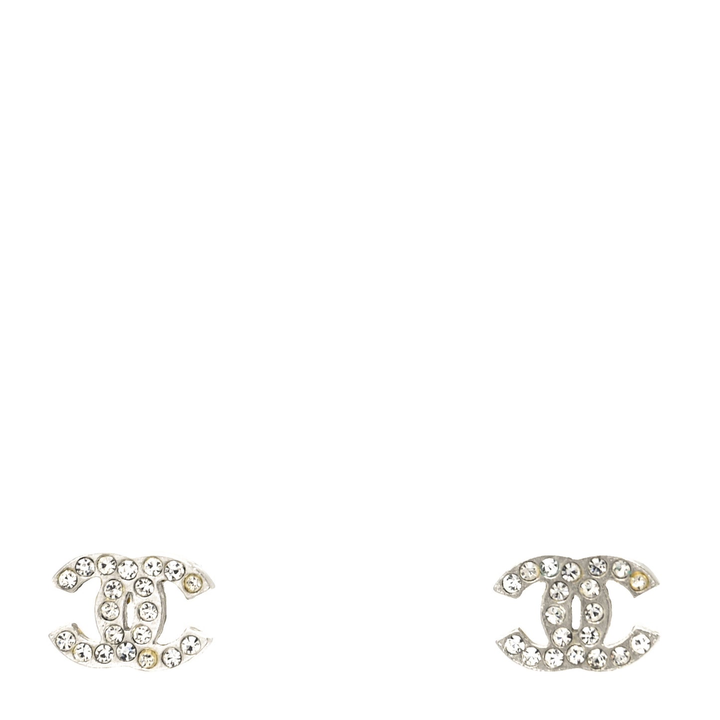 Crystal Timeless CC Earrings Silver