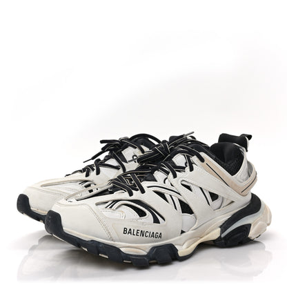 Balenciaga Mesh Nylon Worn Out Effect Womens Track Sneakers 41 White Black 3 of 7