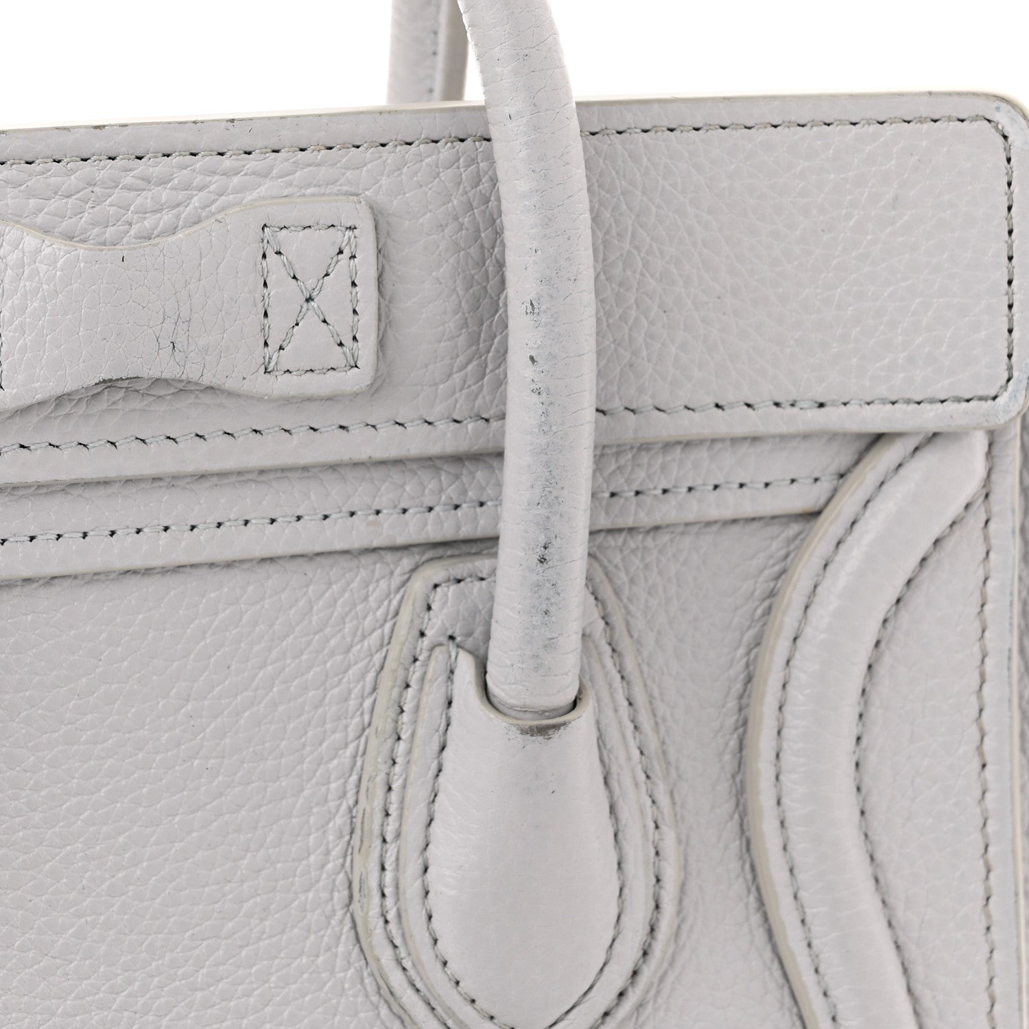 Celine Drummed Calfskin Nano Luggage Lune 15 of 17