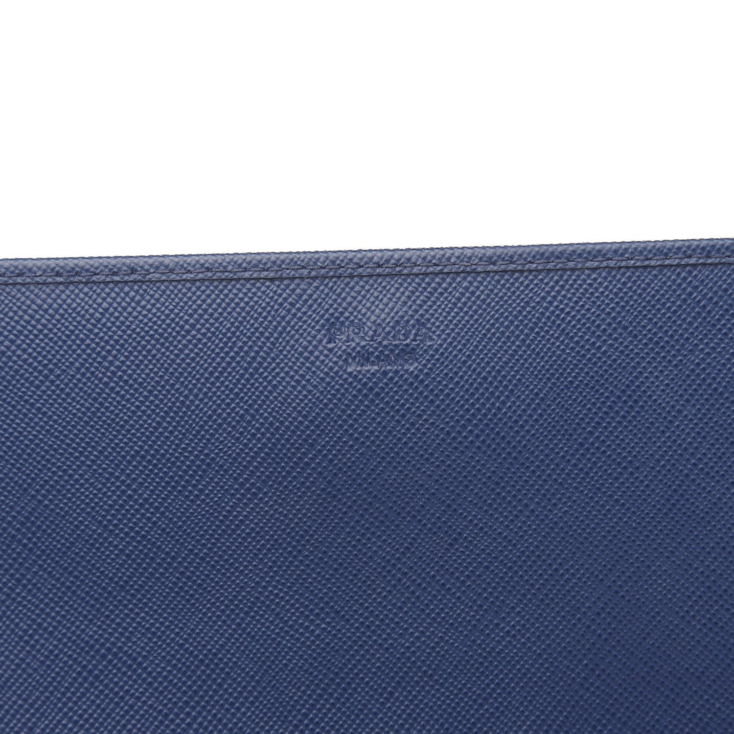 Prada Saffiano Metal Oro Chain Wallet Bleuette 6 of 10