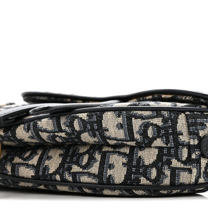 Christian Dior Oblique Mini Saddle Bag Blue 10 of 13