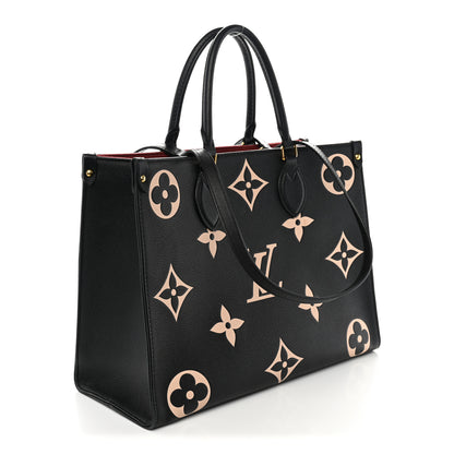 Louis Vuitton Empreinte Monogram Giant Onthego MM Black Beige 3 of 10