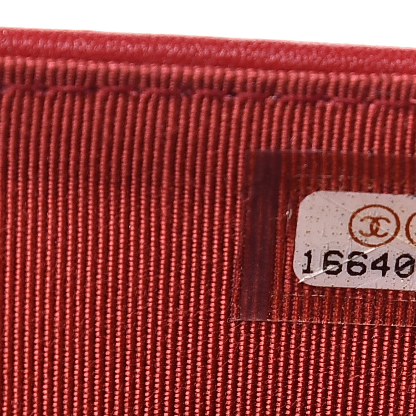 Caviar Quilted Zipped Pocket Wallet Dark Red