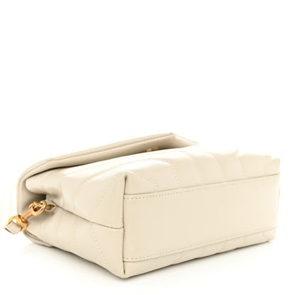 Saint Laurent Calfskin Y Quilted Monogram Toy Loulou Crossbody Bag Blanc Vintage 4 of 11