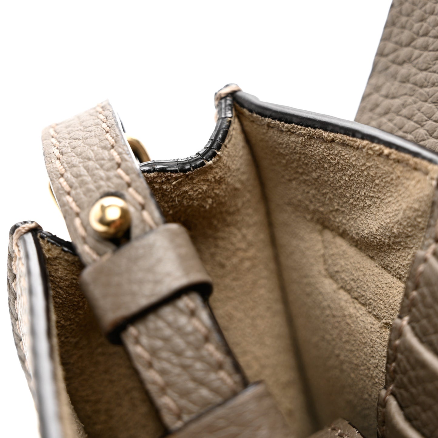 Calfskin Mini Faye Shoulder Bag Motty Grey
