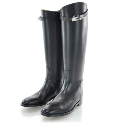 Hermes Leather Kelly Jumping Boots 37.5 Black 2 of 7