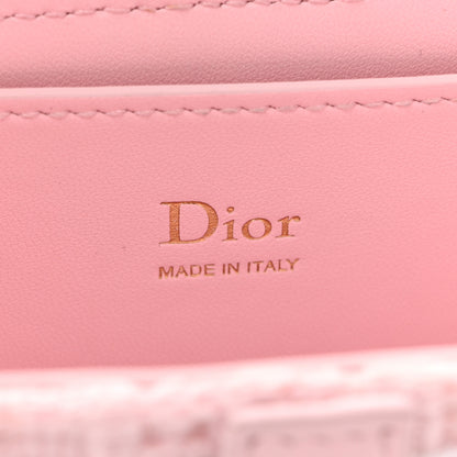 Christian Dior Oblique Embroidered Lace Dioramour Small Saddle Bag With Strap Soupir Pink White 5 of 9