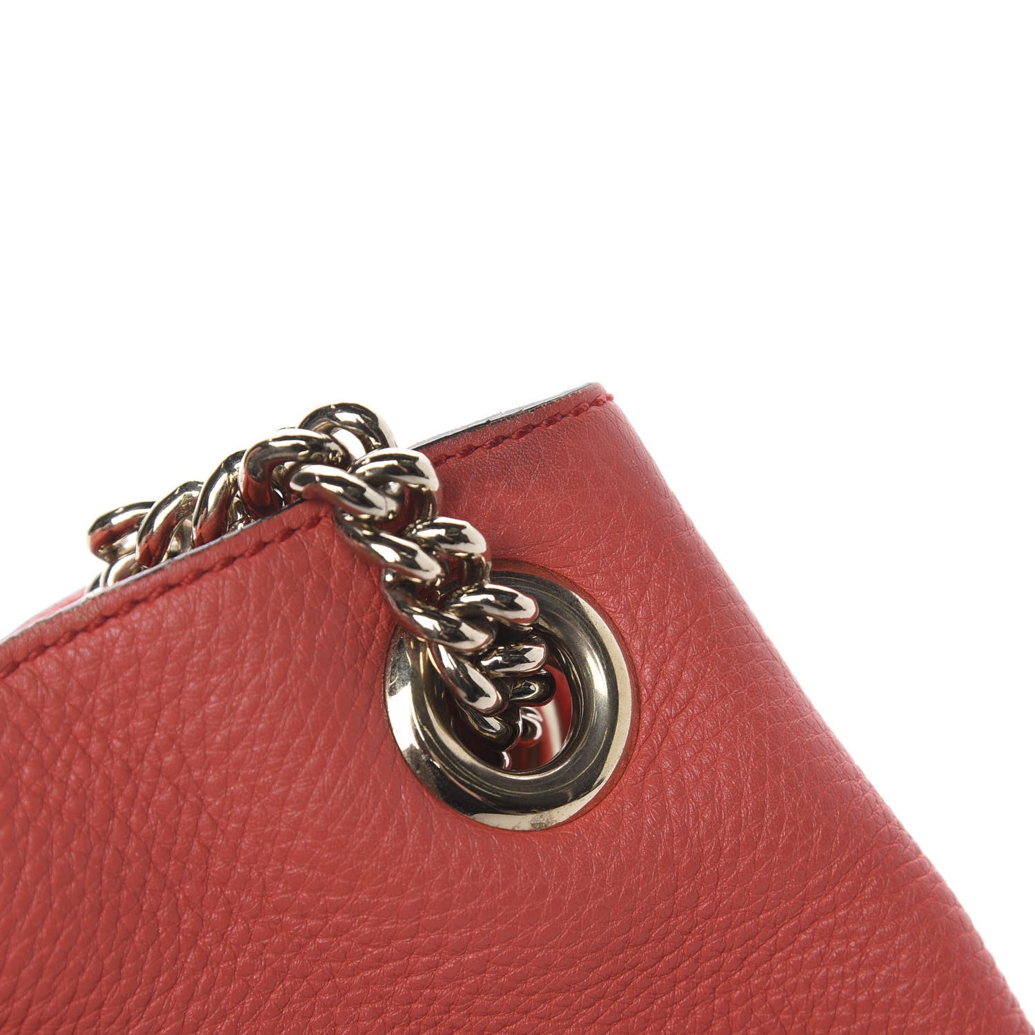 Gucci Pebbled Calfskin Medium Soho Chain Shoulder Bag Begonia Pink 10 of 16
