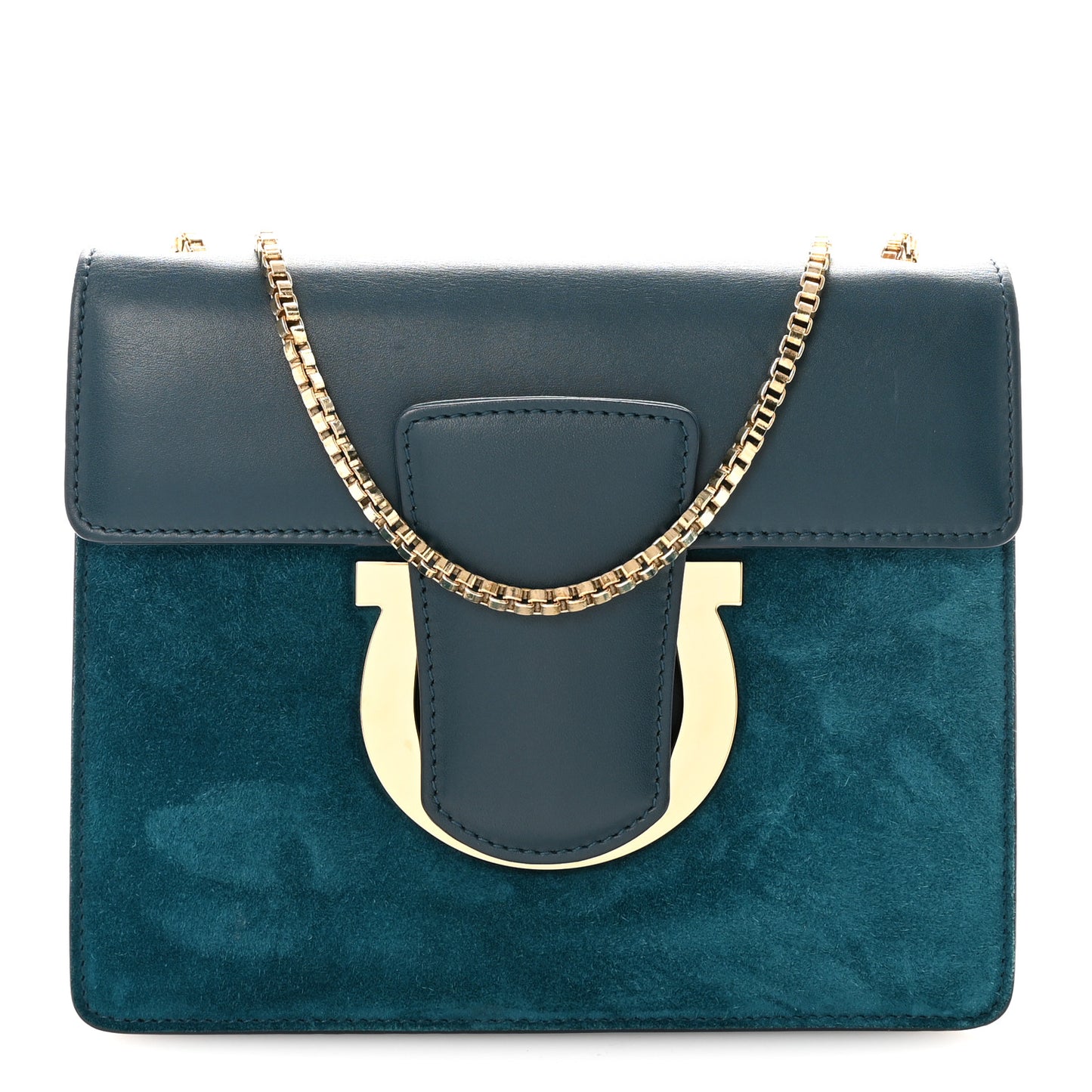 Calfskin Suede Thalia Flap Shoulder Bag Blue