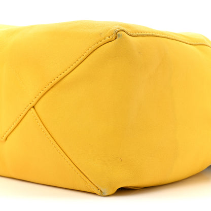 Celine Lambskin Vertical Bi-Cabas White Sun Yellow 6 of 16