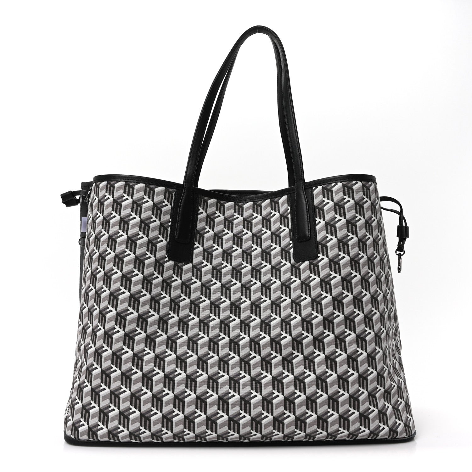 MCM Visetos Large Liz Reversible Shopper Tote Black 3 of 17