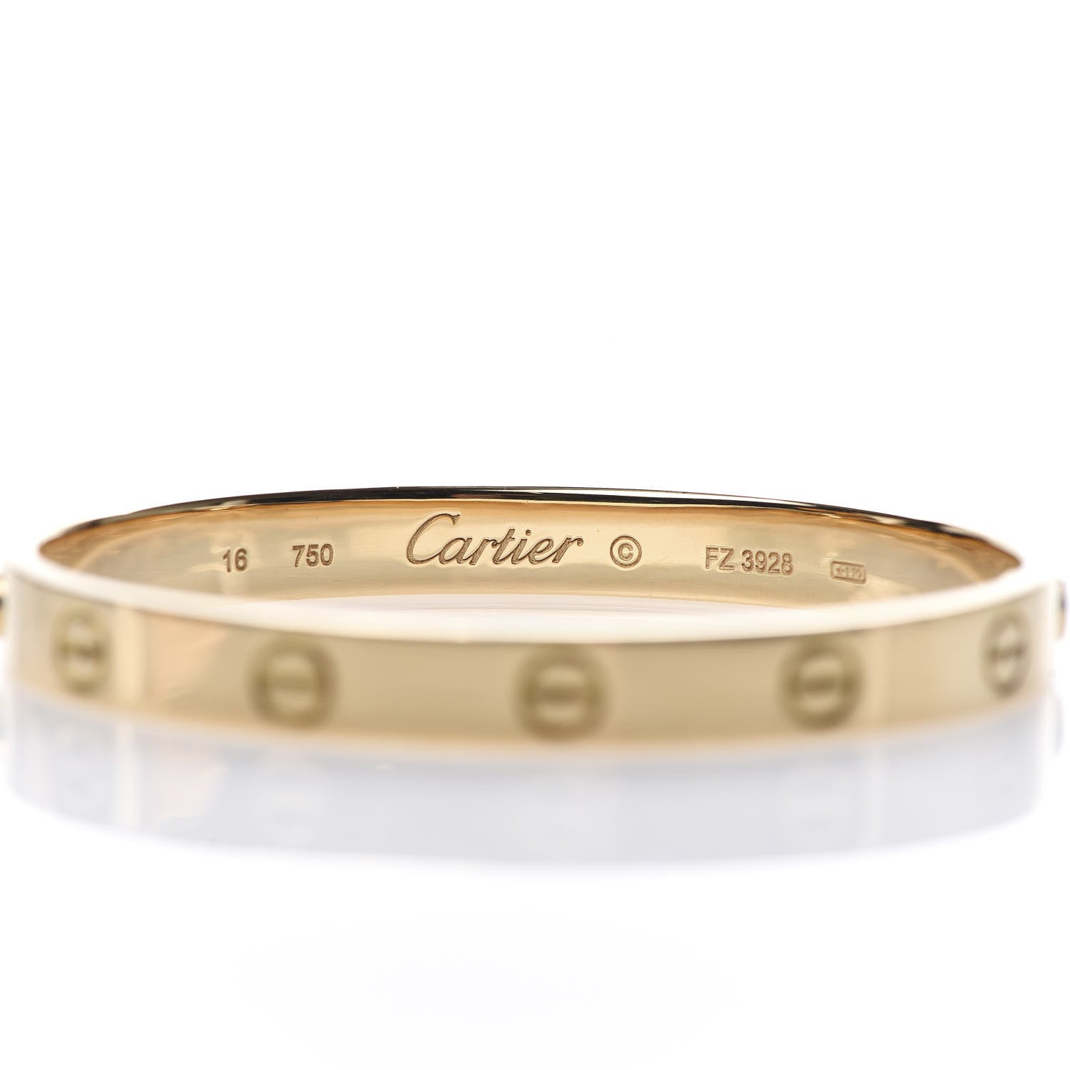 Cartier 18K Yellow Gold LOVE Bracelet 16 5 of 6