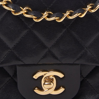 Chanel Lambskin Quilted Small Double Flap Black 7 of 9