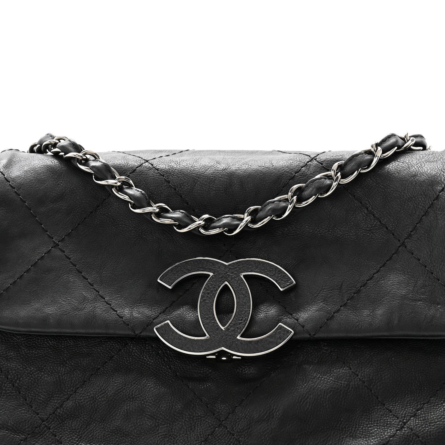 Chanel Calfskin Quilted Large Hamptons Flap Black 7 of 11