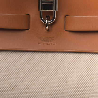 Hermes Toile Vache Calfskin Herbag 40 GM Natural 8 of 15