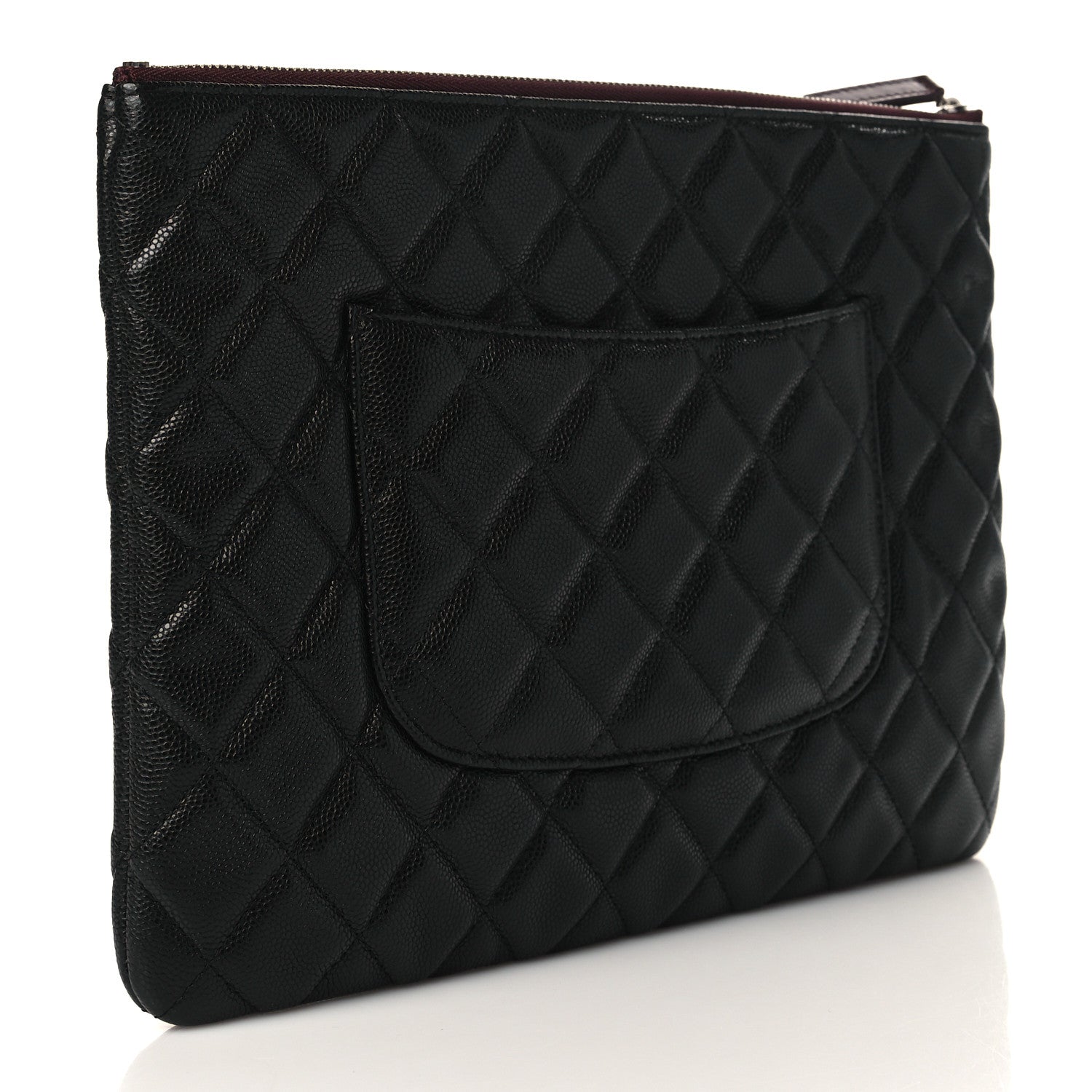 Chanel Caviar Quilted Medium Cosmetic Case Black 3 of 9