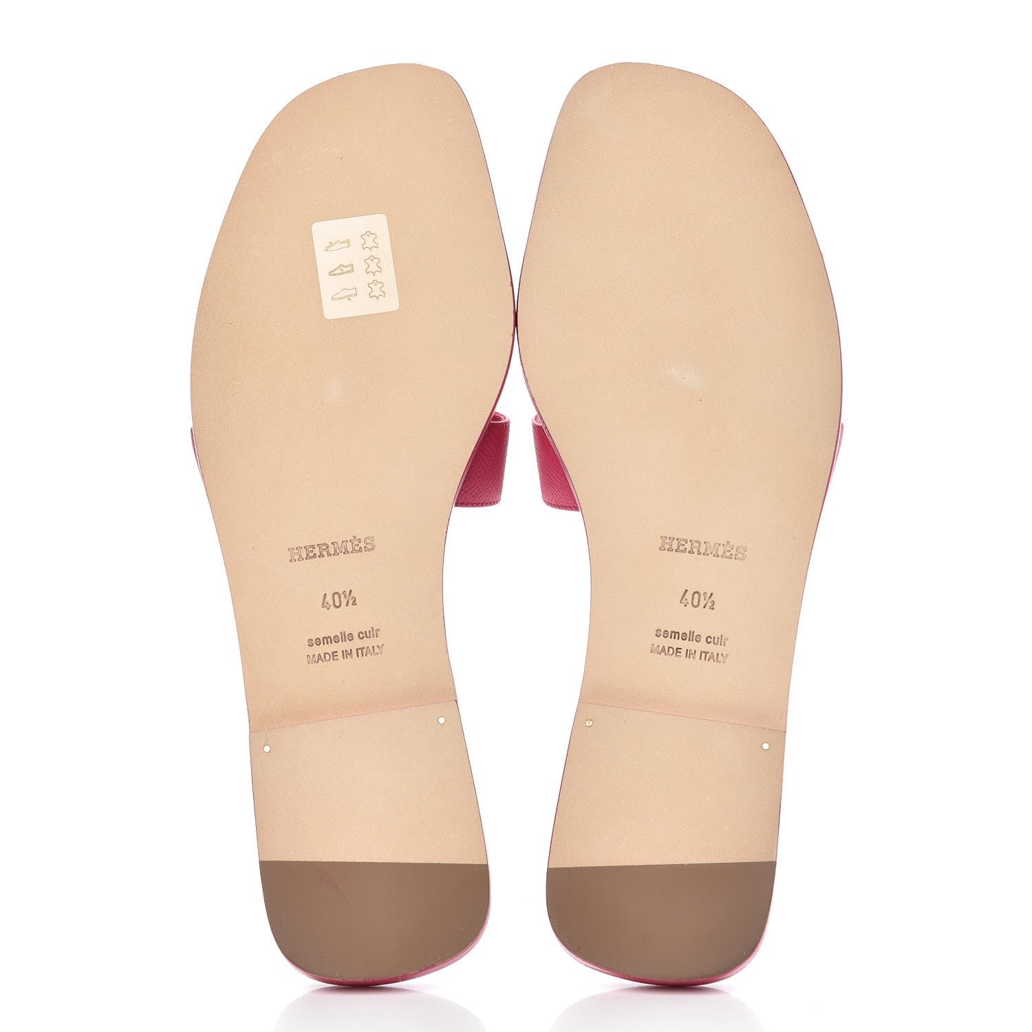 Hermes Epsom Oran Sandals 40.5 Rouge Azalee 9 of 10