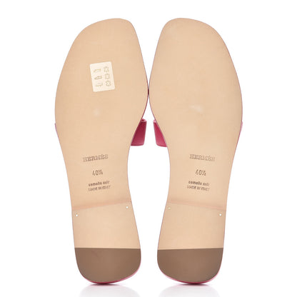 Hermes Epsom Oran Sandals 40.5 Rouge Azalee 9 of 10