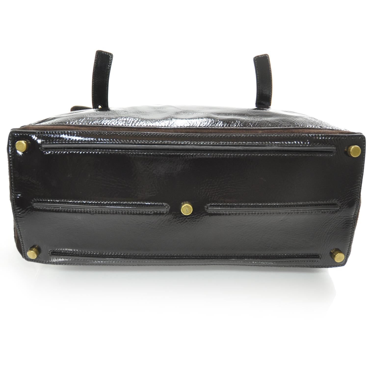 Saint Laurent Patent Muse Two Tote Black 4 of 9