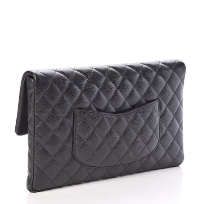 Chanel Caviar Quilted Clutch Dark Grey 3 of 10
