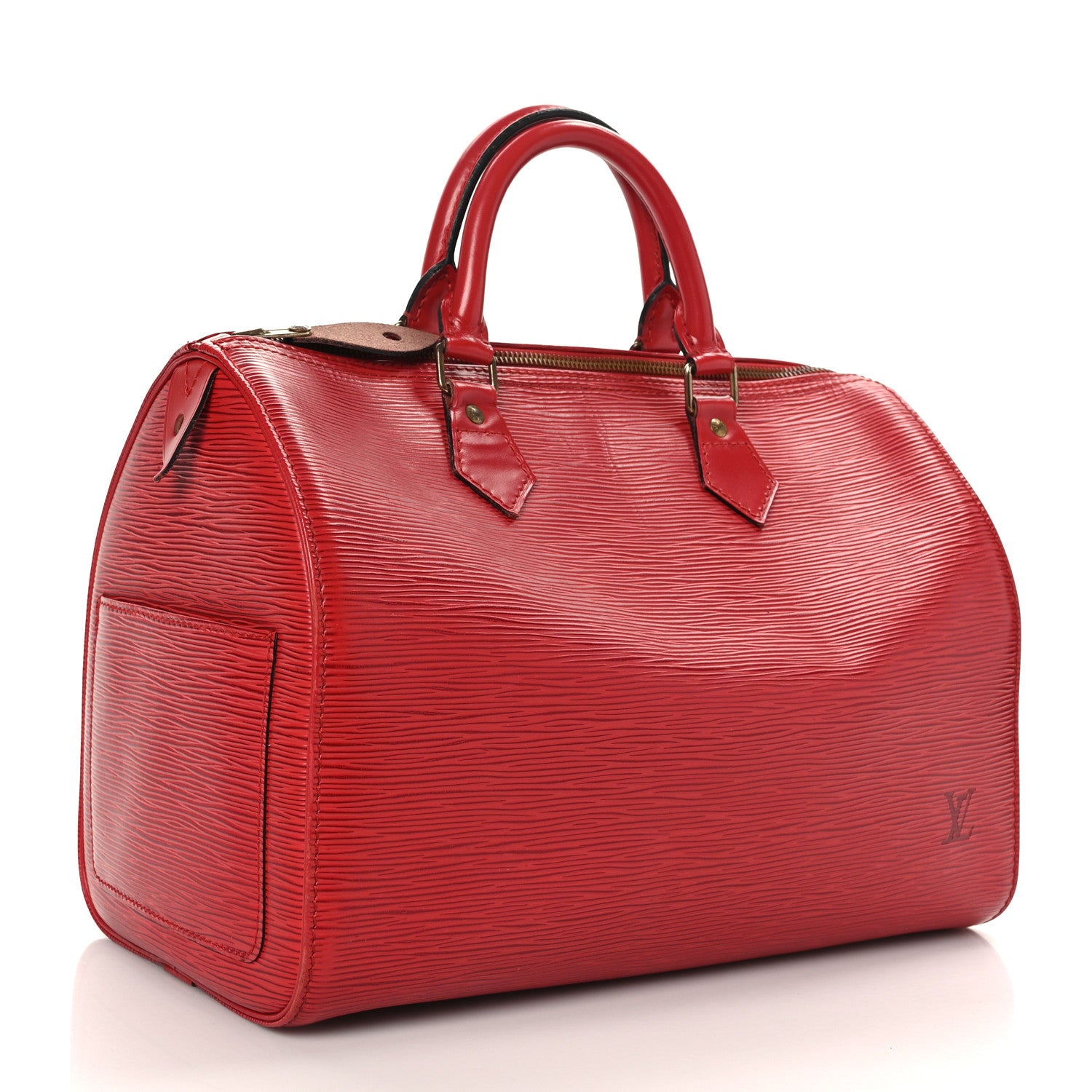 Louis Vuitton Epi Speedy 30 Castillan Red 3 of 11