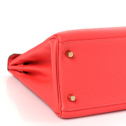 Hermes Taurillon Clemence Kelly Retourne 32 Rose Jaipur 8 of 9